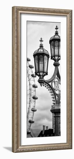 Royal Lamppost UK and London Eye - Millennium Wheel - London - England - Door Poster-Philippe Hugonnard-Framed Photographic Print