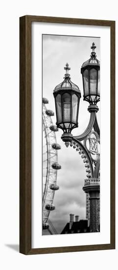 Royal Lamppost UK and London Eye - Millennium Wheel - London - England - Door Poster-Philippe Hugonnard-Framed Photographic Print