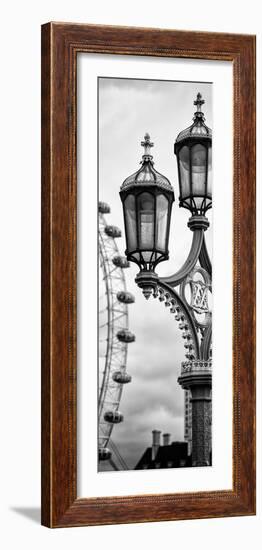 Royal Lamppost UK and London Eye - Millennium Wheel - London - England - Door Poster-Philippe Hugonnard-Framed Photographic Print