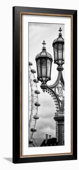 Royal Lamppost UK and London Eye - Millennium Wheel - London - England - Door Poster-Philippe Hugonnard-Framed Photographic Print