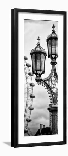 Royal Lamppost UK and London Eye - Millennium Wheel - London - England - Door Poster-Philippe Hugonnard-Framed Photographic Print