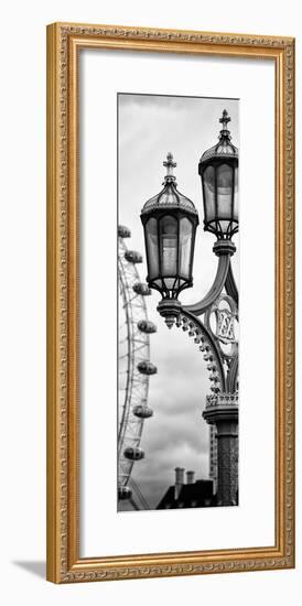 Royal Lamppost UK and London Eye - Millennium Wheel - London - England - Door Poster-Philippe Hugonnard-Framed Premium Photographic Print