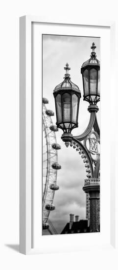 Royal Lamppost UK and London Eye - Millennium Wheel - London - England - Door Poster-Philippe Hugonnard-Framed Premium Photographic Print