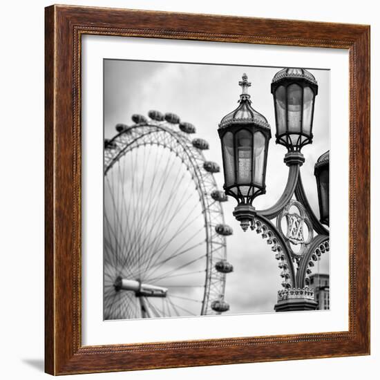 Royal Lamppost UK and London Eye - Millennium Wheel - London - England - United Kingdom - Europe-Philippe Hugonnard-Framed Photographic Print