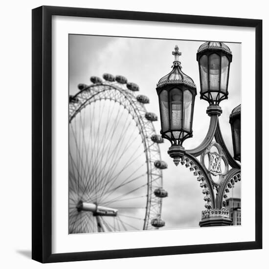 Royal Lamppost UK and London Eye - Millennium Wheel - London - England - United Kingdom - Europe-Philippe Hugonnard-Framed Photographic Print