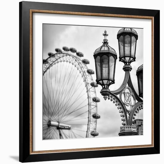 Royal Lamppost UK and London Eye - Millennium Wheel - London - England - United Kingdom - Europe-Philippe Hugonnard-Framed Photographic Print