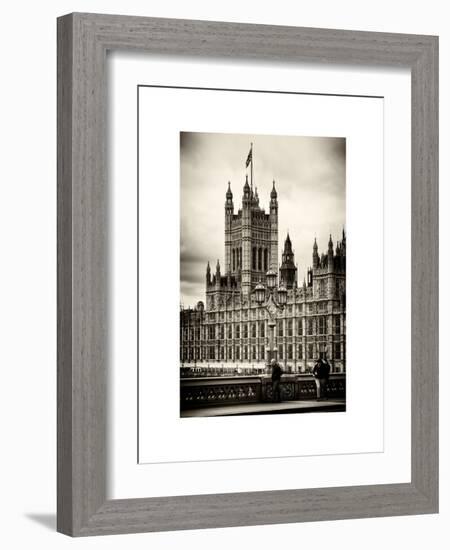 Royal Lamppost UK and London Eye - Millennium Wheel - London - England - United Kingdom - Europe-Philippe Hugonnard-Framed Art Print