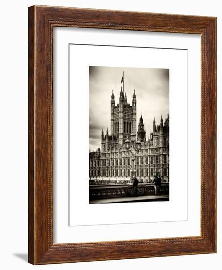 Royal Lamppost UK and London Eye - Millennium Wheel - London - England - United Kingdom - Europe-Philippe Hugonnard-Framed Art Print