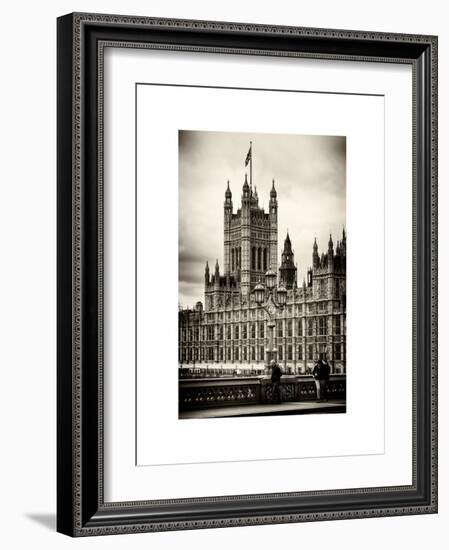 Royal Lamppost UK and London Eye - Millennium Wheel - London - England - United Kingdom - Europe-Philippe Hugonnard-Framed Art Print