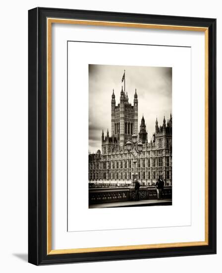 Royal Lamppost UK and London Eye - Millennium Wheel - London - England - United Kingdom - Europe-Philippe Hugonnard-Framed Art Print