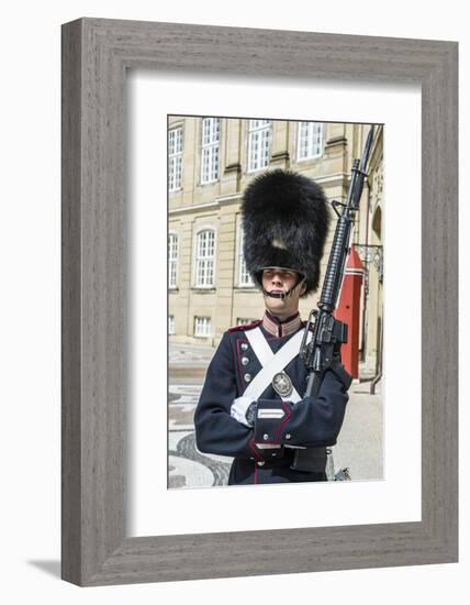 Royal Life Guard, Amalienborg, Winter Home of the Danish Royal Family, Copenhagen, Denmark-Michael Runkel-Framed Photographic Print