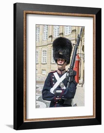 Royal Life Guard, Amalienborg, Winter Home of the Danish Royal Family, Copenhagen, Denmark-Michael Runkel-Framed Photographic Print