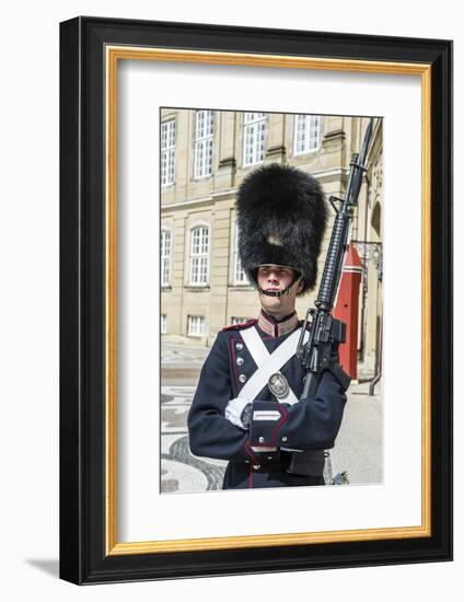 Royal Life Guard, Amalienborg, Winter Home of the Danish Royal Family, Copenhagen, Denmark-Michael Runkel-Framed Photographic Print