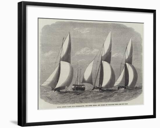 Royal London Yacht Club Cutter-Match, the Niobe, Sphinx, and Vindex Off Coalhouse Point-Edwin Weedon-Framed Giclee Print