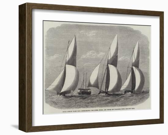 Royal London Yacht Club Cutter-Match, the Niobe, Sphinx, and Vindex Off Coalhouse Point-Edwin Weedon-Framed Giclee Print