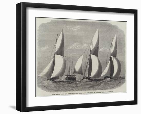 Royal London Yacht Club Cutter-Match, the Niobe, Sphinx, and Vindex Off Coalhouse Point-Edwin Weedon-Framed Giclee Print