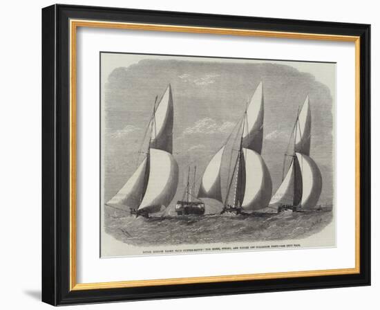 Royal London Yacht Club Cutter-Match, the Niobe, Sphinx, and Vindex Off Coalhouse Point-Edwin Weedon-Framed Giclee Print