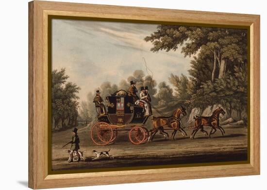 Royal Mail Coach, 1829 (Coloured Engraving)-James Pollard-Framed Premier Image Canvas