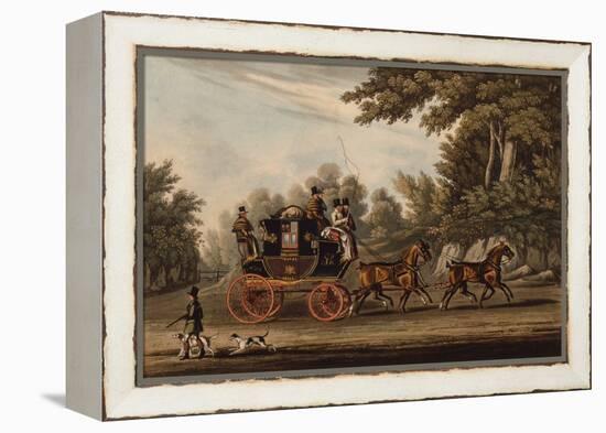 Royal Mail Coach, 1829 (Coloured Engraving)-James Pollard-Framed Premier Image Canvas