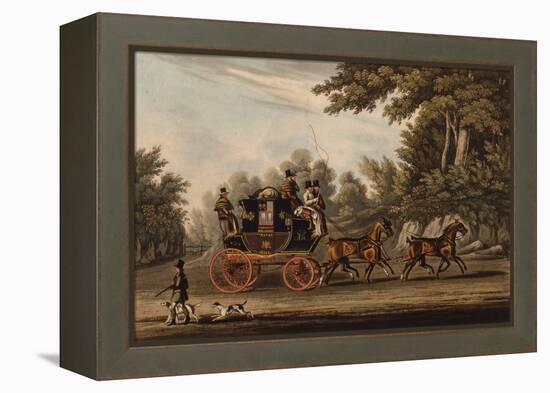 Royal Mail Coach, 1829 (Coloured Engraving)-James Pollard-Framed Premier Image Canvas