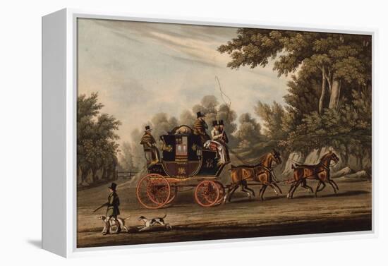 Royal Mail Coach, 1829 (Coloured Engraving)-James Pollard-Framed Premier Image Canvas