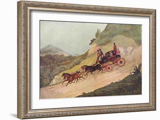Royal Mail Coach, 19th century, (1907)-Robert Havell-Framed Giclee Print