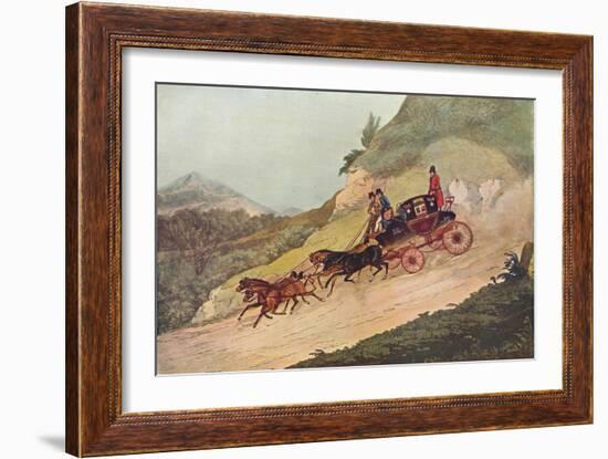 Royal Mail Coach, 19th century, (1907)-Robert Havell-Framed Giclee Print