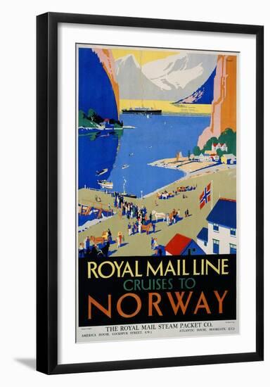 Royal Mail Cruises, Norway-Daphne Padden-Framed Art Print