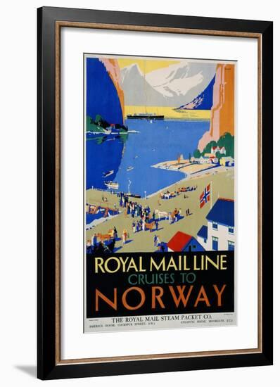 Royal Mail Cruises, Norway-Daphne Padden-Framed Art Print