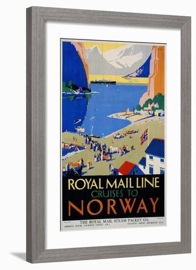 Royal Mail Cruises, Norway-Daphne Padden-Framed Art Print