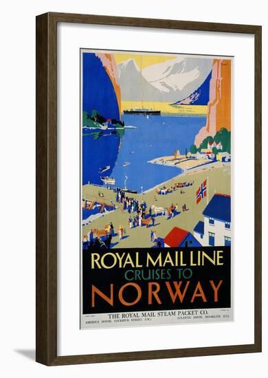 Royal Mail Cruises, Norway-Daphne Padden-Framed Art Print