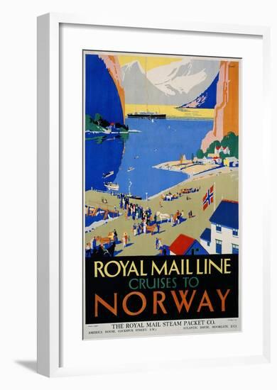 Royal Mail Cruises, Norway-Daphne Padden-Framed Art Print