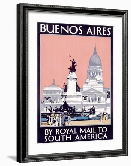 Royal Mail Line, Buenos Aires-Kenneth Shoesmith-Framed Giclee Print