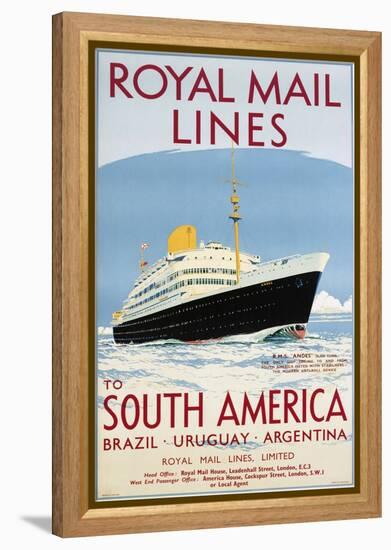 Royal Mail Lines to South America Poster-Jarvis-Framed Premier Image Canvas