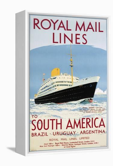 Royal Mail Lines to South America Poster-Jarvis-Framed Premier Image Canvas