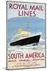 Royal Mail Lines to South America Poster-Jarvis-Mounted Giclee Print