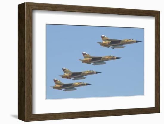 Royal Moroccan Air Force Mirage F1 Planes Flying Above Morocco-Stocktrek Images-Framed Photographic Print