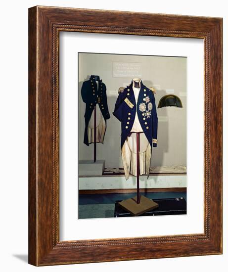 Royal Naval Uniform Worn by Nelson at the Battle of Trafalgar in 1805-null-Framed Giclee Print