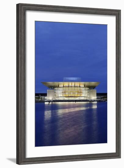 Royal Opera, Dusk, Copenhagen, Denmark, Scandinavia-Axel Schmies-Framed Photographic Print