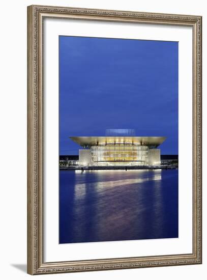 Royal Opera, Dusk, Copenhagen, Denmark, Scandinavia-Axel Schmies-Framed Photographic Print