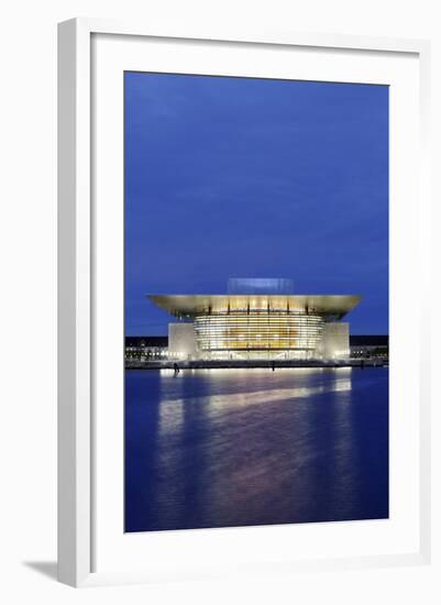 Royal Opera, Dusk, Copenhagen, Denmark, Scandinavia-Axel Schmies-Framed Photographic Print