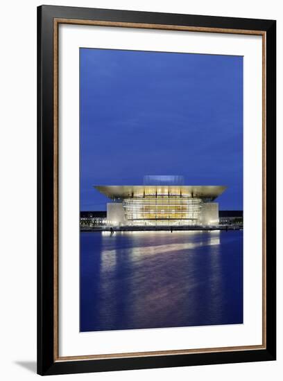 Royal Opera, Dusk, Copenhagen, Denmark, Scandinavia-Axel Schmies-Framed Photographic Print