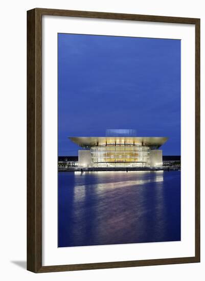 Royal Opera, Dusk, Copenhagen, Denmark, Scandinavia-Axel Schmies-Framed Photographic Print