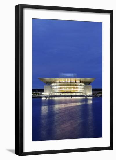 Royal Opera, Dusk, Copenhagen, Denmark, Scandinavia-Axel Schmies-Framed Photographic Print