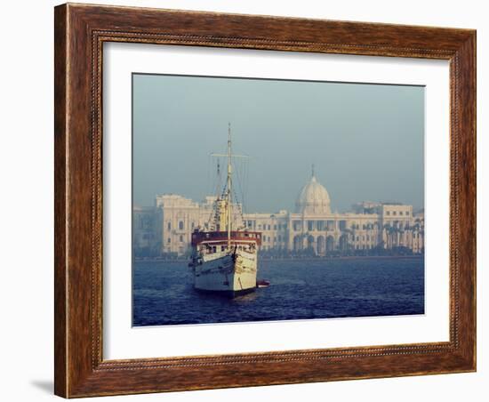 Royal Palace and Yacht, Alexandria, Egypt, North Africa, Africa-Ethel Davies-Framed Photographic Print