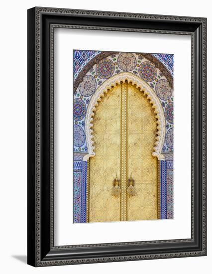 Royal Palace Door, Fes, Morocco, North Africa, Africa-Doug Pearson-Framed Photographic Print