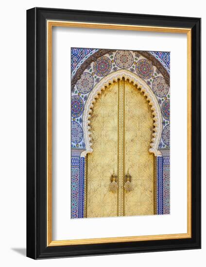 Royal Palace Door, Fes, Morocco, North Africa, Africa-Doug Pearson-Framed Photographic Print