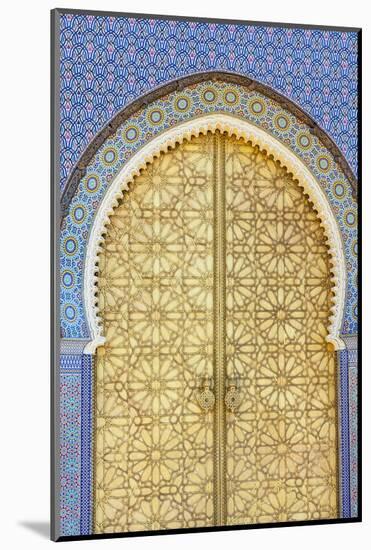 Royal Palace Door, Fes, Morocco, North Africa, Africa-Doug Pearson-Mounted Photographic Print