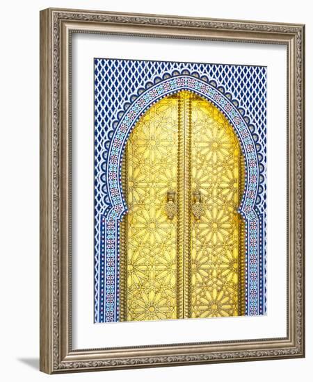 Royal Palace Door, Fes, Morocco-Doug Pearson-Framed Photographic Print