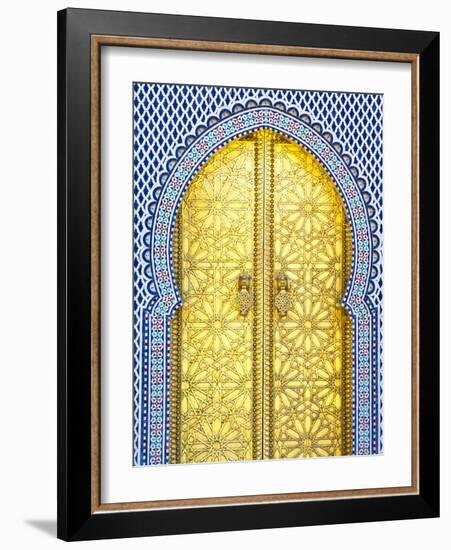 Royal Palace Door, Fes, Morocco-Doug Pearson-Framed Photographic Print